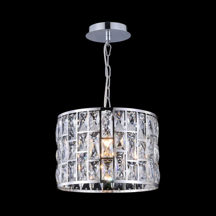 Люстра Gelid 1x60Вт E27 хром 30,2x30,2x131,2см