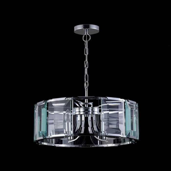 Люстра Cerezo  6x40Вт E14 никель 58,5x58,5x143см