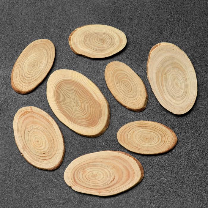 Спил "Еловый премиум", овальный, d=5-9 см, h=3,5 мм