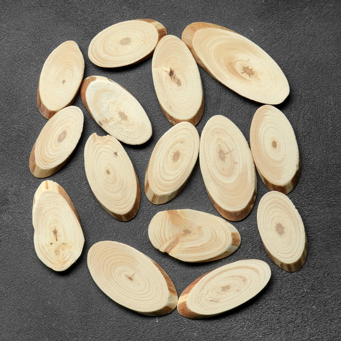 Спил "Сосновый", овальный, d=3-4 см, h=5 мм