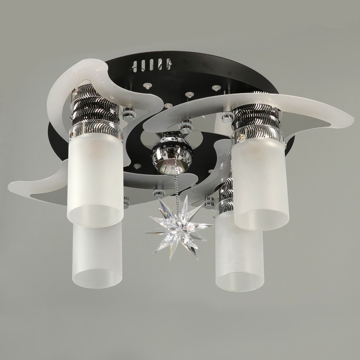 Люстра "Космо" 5x60Вт E27 черный-хром 50x50x20 см.