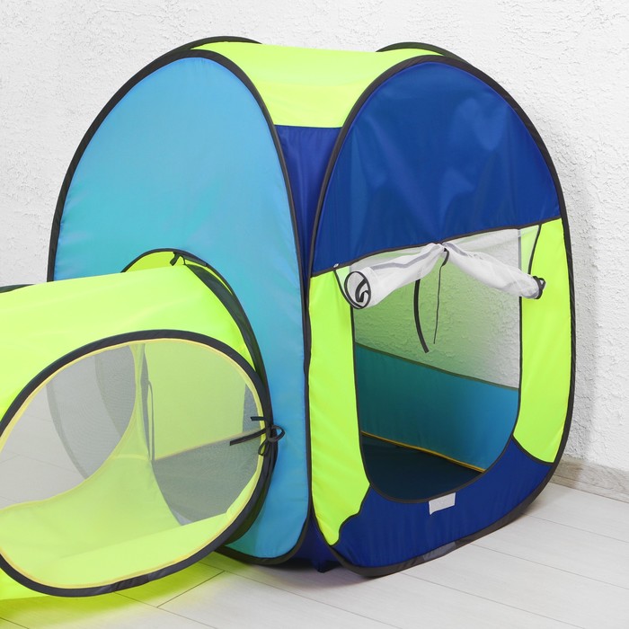 Палатка 4 грани+ тоннель из 2-х секций. Вид 3.