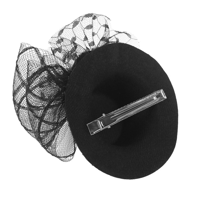 Карнавальный зажим "Шляпка", цвет чёрный