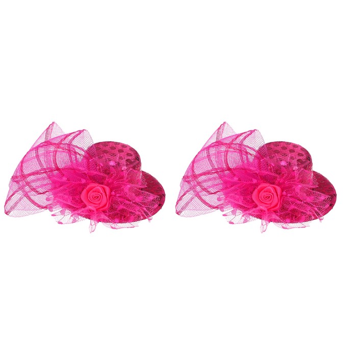 Карнавальный зажим &quot;Шляпка&quot;, цвет розовый