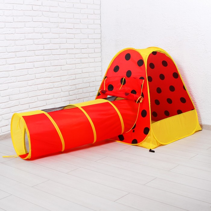 Палатка детская игровая "Божья коровка", с тунелем