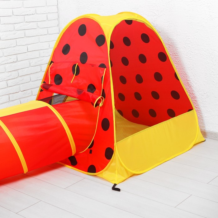 Палатка детская игровая "Божья коровка", с тунелем