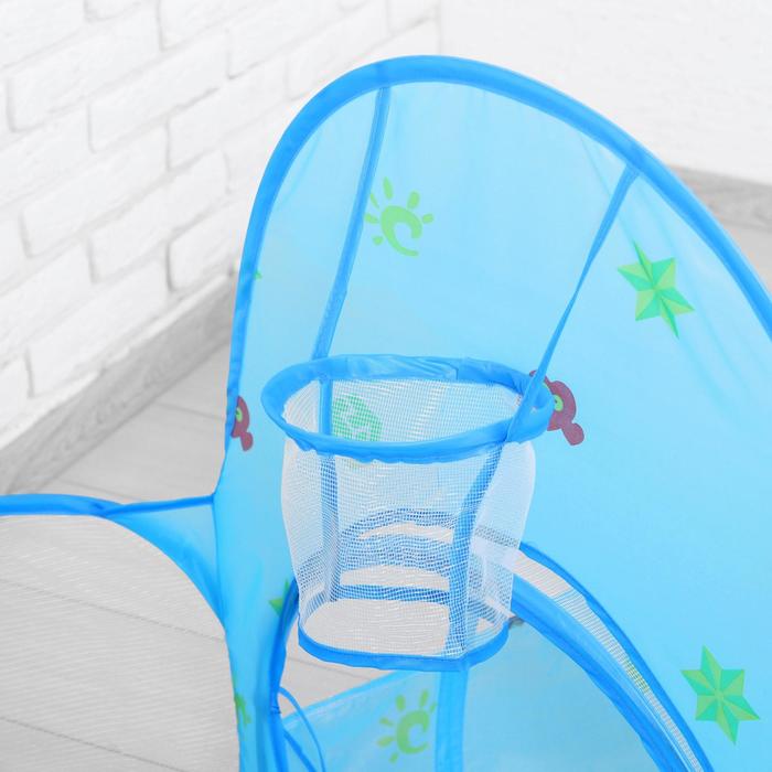 Палатка детская игровая квадратная с тонелем и сухим бассейном, розовая, 20 шаров в наборе