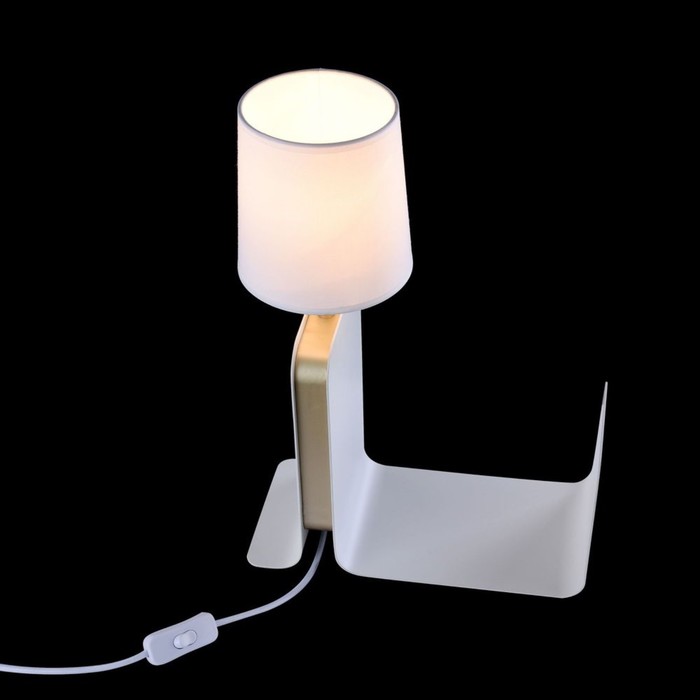 Настольная лампа Karl 1x60Вт E27 белый 15x30,5x43см