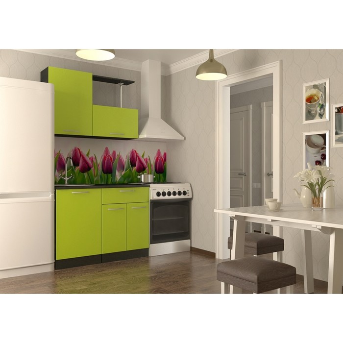 Кухонный гарнитур прямой Акация 24, 1100 мм, цвет Лайм