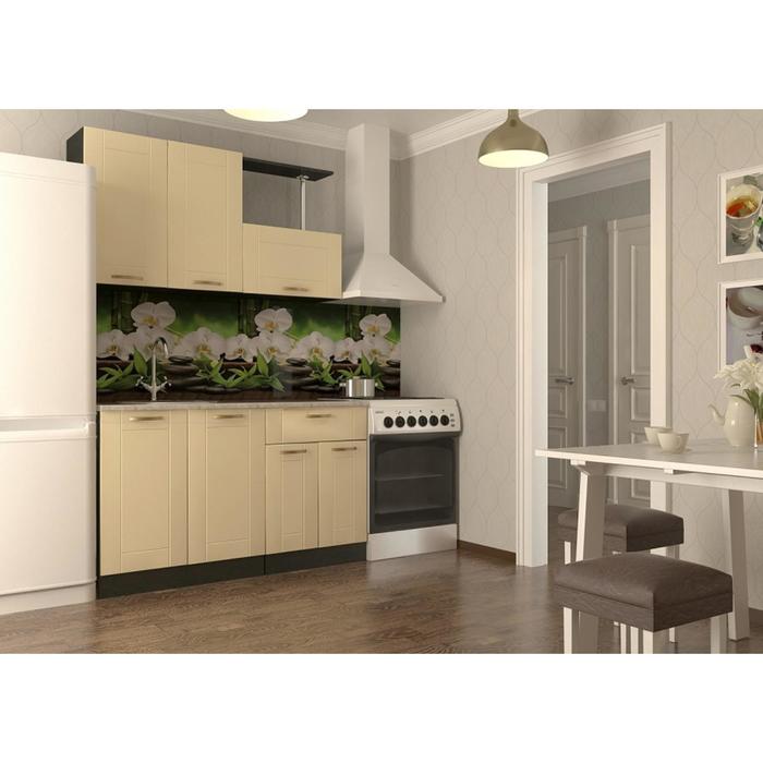 Кухонный гарнитур прямой Акация 26, 1400 мм, цвет Ваниль