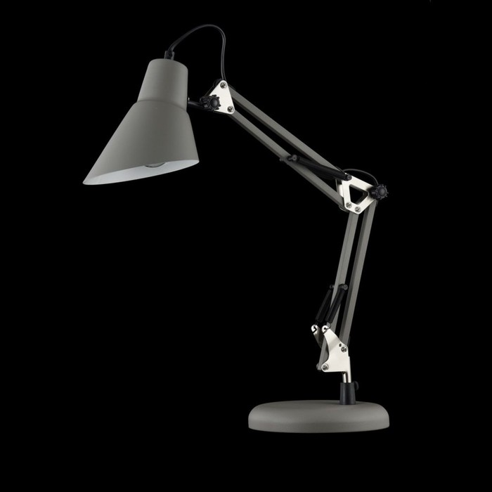 Настольная лампа Zeppo 136 1x40Вт E27 серый 44x18,5x50см