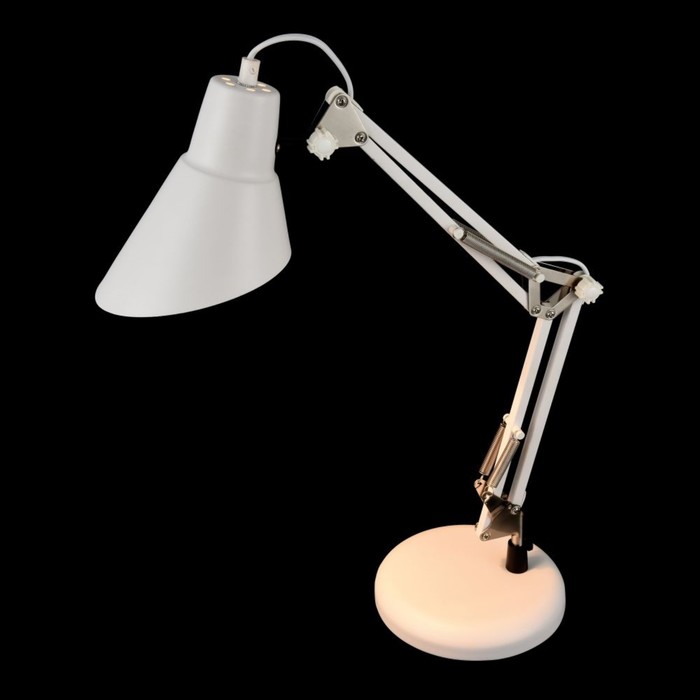 Настольная лампа Zeppo 136 1x40Вт E27 белый 44x18,5x50см