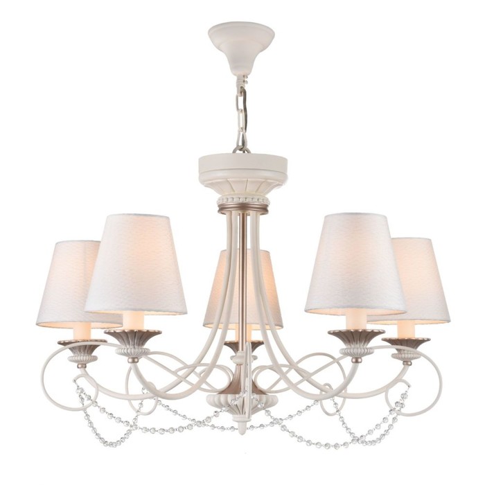 Люстра Sonate 5x40Вт E14 кремовый, золото 75,5x75,5x146см