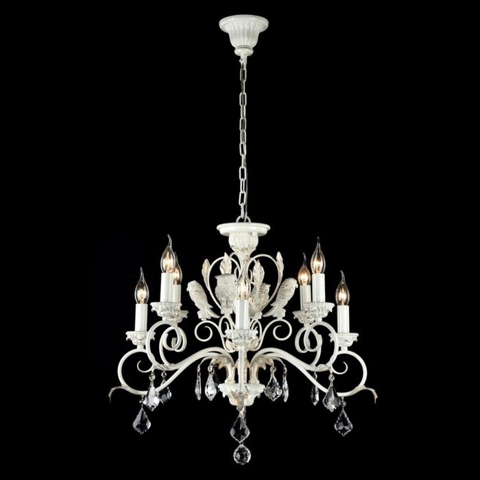 Люстра Athena 8x60Вт E14 белый, золото 65x65x61см