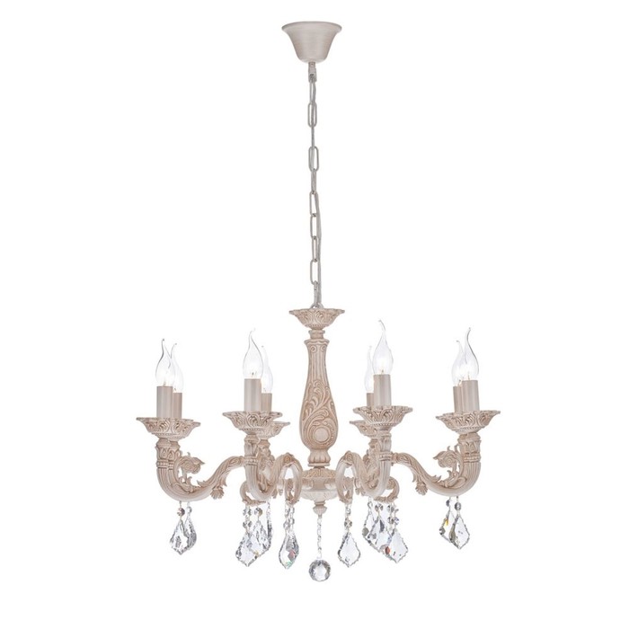 Люстра Bianco 8x60Вт E14 слоновая кость 70x70x52см