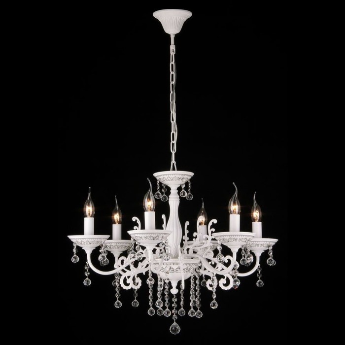 Люстра Bellona 6x60Вт E14 белый 66x66x50см