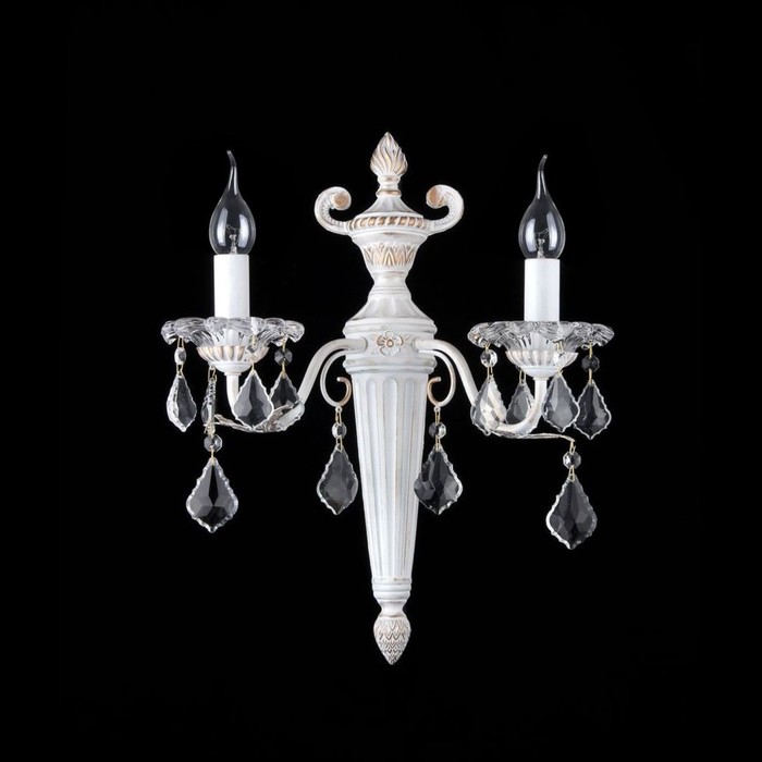 Бра Vivaldi 2x60Вт E14 белый, золото 18,5x37x47см