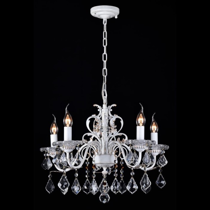 Люстра Vivaldi 5x60Вт E14 белый, золото 57x57x49см