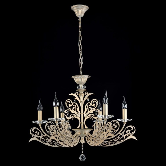 Люстра  Salute 6x60Вт E14 золото 74x74x58см