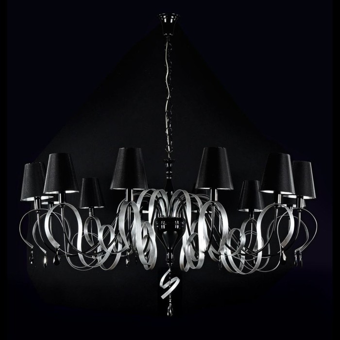 Люстра Intreccio 12x40Вт E14 черный  125x125x70см