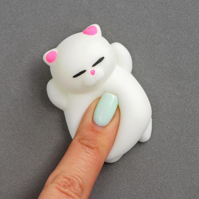 Мялка антистресс "Кошечка", цвет белый