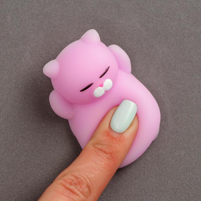 Мялка антистресс "Кошечка", цвет розовый