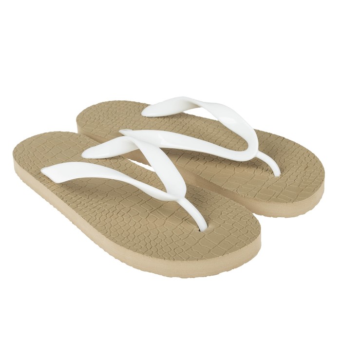 Сланцы женские арт. SIMPLE Snake Skin, цвет песочный/белый, размер 35