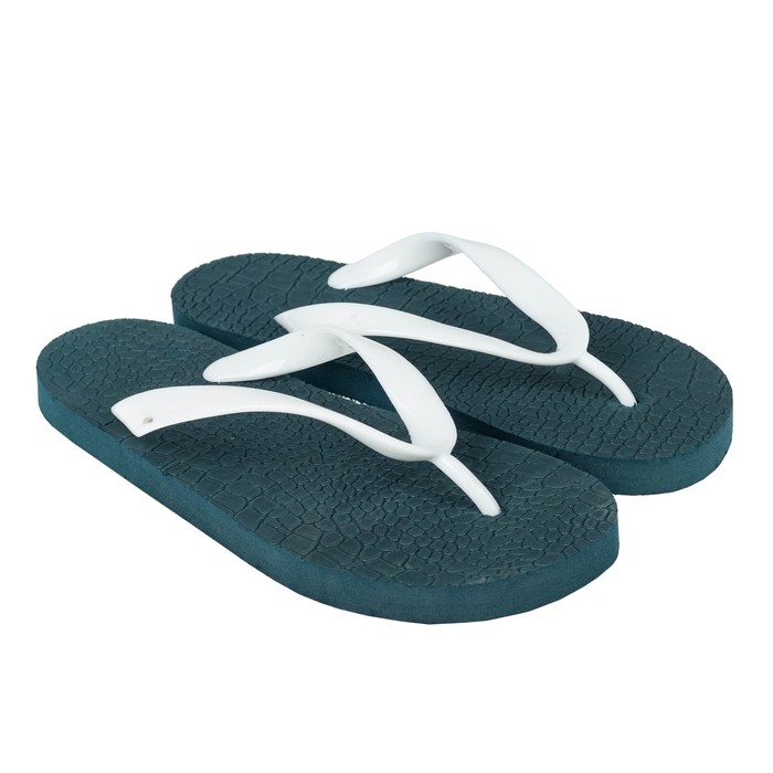 Сланцы женские арт. SIMPLE Snake Skin, цвет синий/белый, размер 40