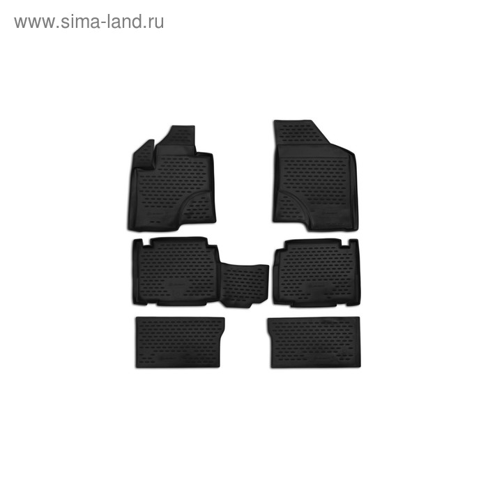 

Коврики в салон HYUNDAI ix 55 2007-2016, 6 шт. (полиуретан, серые)