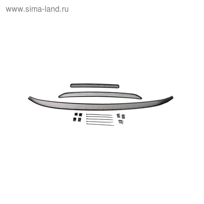 

Сетка на бампер внешняя для Mitsubishi Outlander 2015-2016, 3 шт, черн., 10 мм