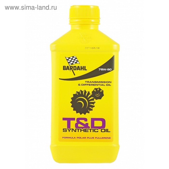 фото Масло трансмиссионное bardahl 425140 75w90 gl4/5 t&d oil , синт., 1 л