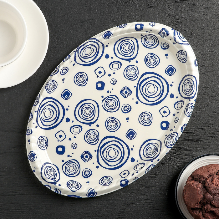 Поднос овальный "Ассорти", цвета МИКС