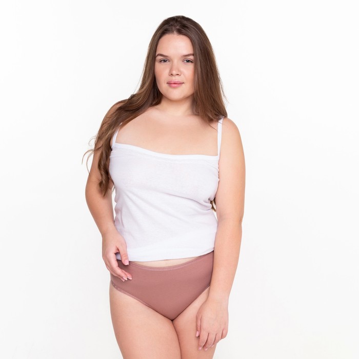 Майка женская однотонная  на тонких бретельках 2321 цвет белый,  р-р 2XL