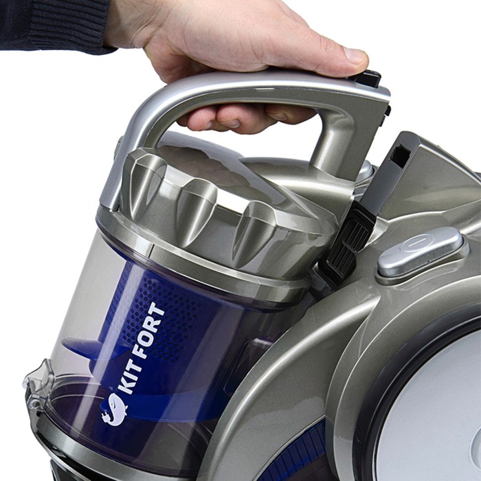 Пылесос КТ-522-2 1400 Вт, 2 л, шнур 5 м, серо-синий