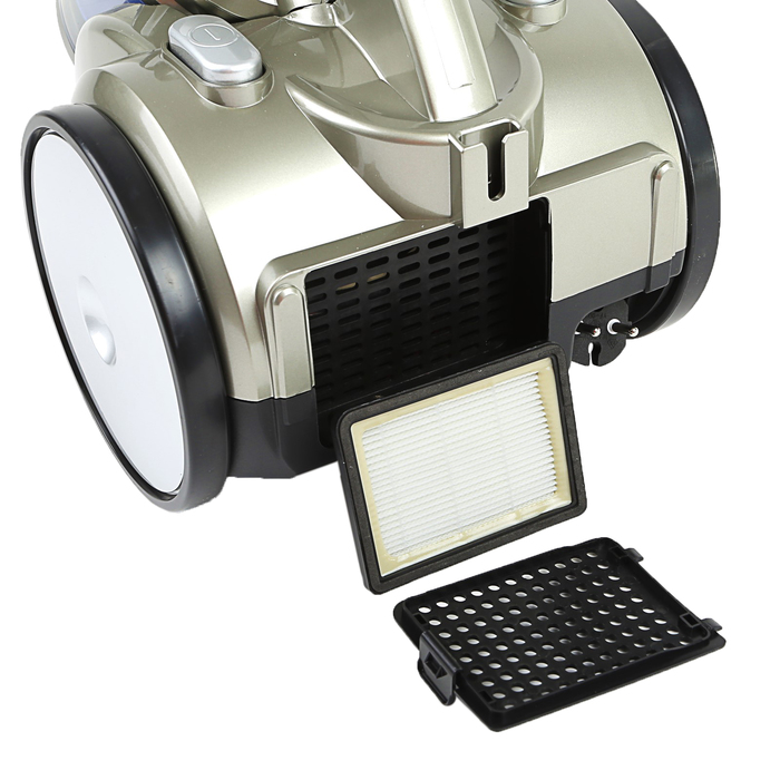 Пылесос КТ-522-2 1400 Вт, 2 л, шнур 5 м, серо-синий