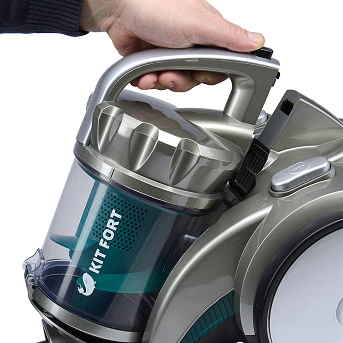 Пылесос КТ-522-3 1400 Вт, 2 л, шнур 5 м, серо-зеленый