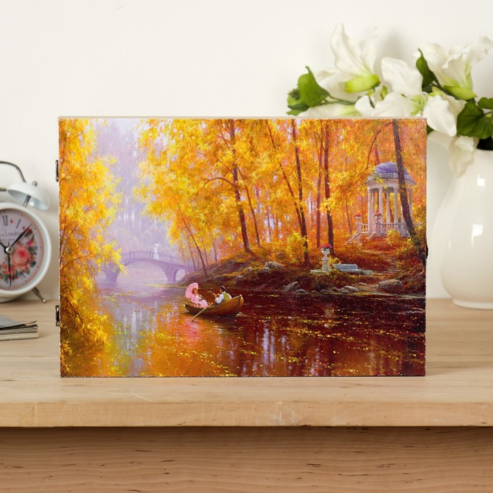 Ключница на холсте Элегант "Осень" 34х24х6 см