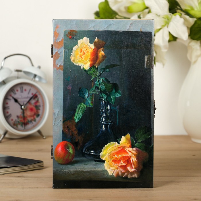 Ключница на холсте Элегант "В мастерской художника" 24х14х5 см