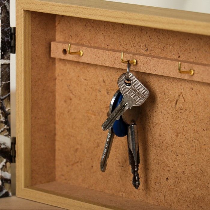 Ключница на холсте Элегант "Разбойники" 24х14х5 см