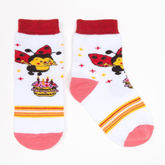 Носки детские НД1-2812, цвет белый, р-р 16-18