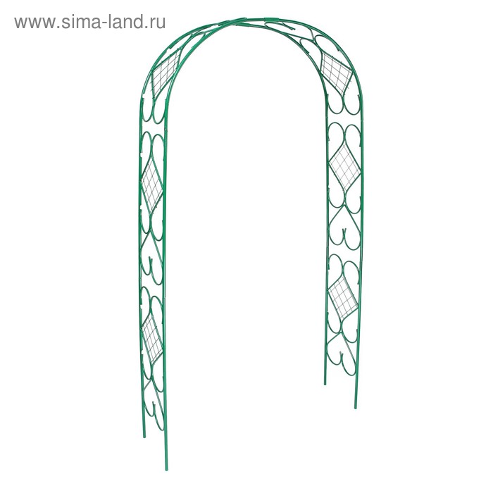 Арка садовая, разборная, 240 × 120 × 36 см, разборная, металл, зелёная арка садовая разборная сетка 120х50х250см металл зелёная