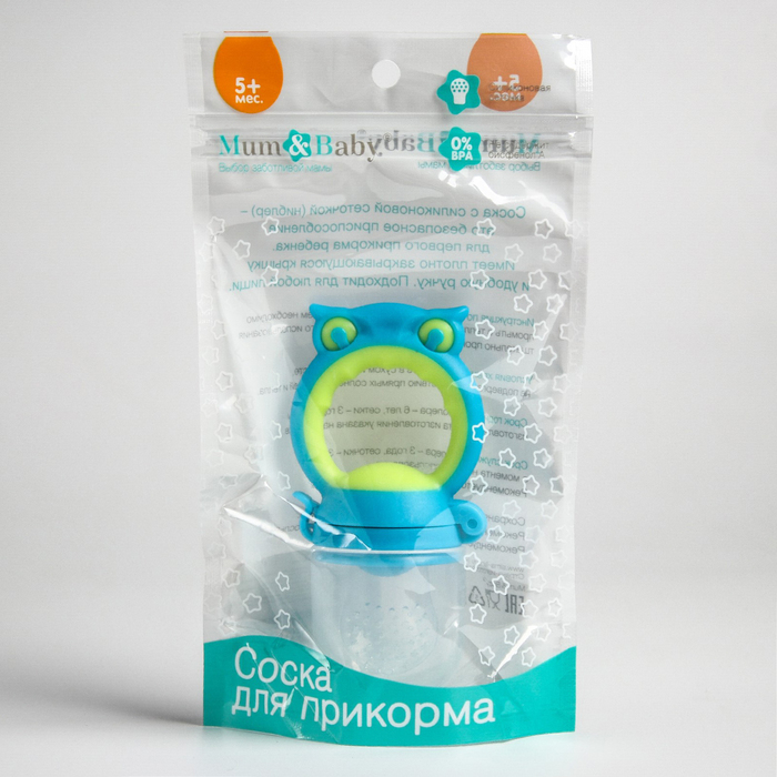 Ниблер силиконовый «Совушка», цвет голубой