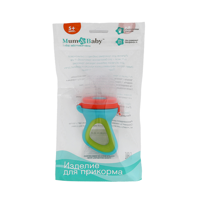 Ниблер силиконовый, цвет голубой/зелёный