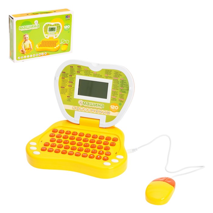 Компьютер обучающий "Лебедь" с мышкой, 120 заданий, 2 языка: русский, английский