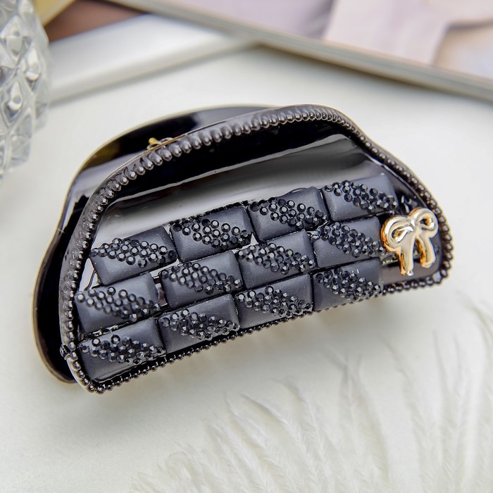 Краб для волос "Мерцание" 6,6 см бантик