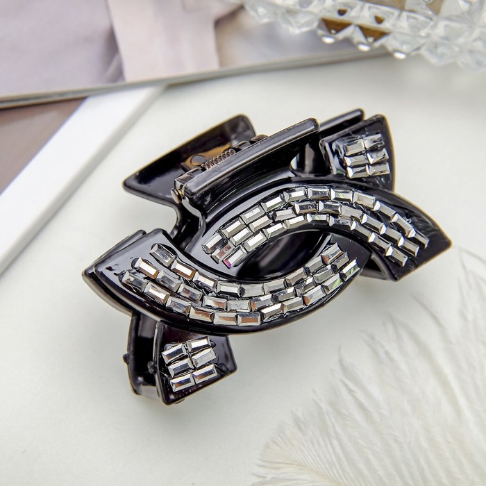 Краб для волос "Графит" 6 см дуги