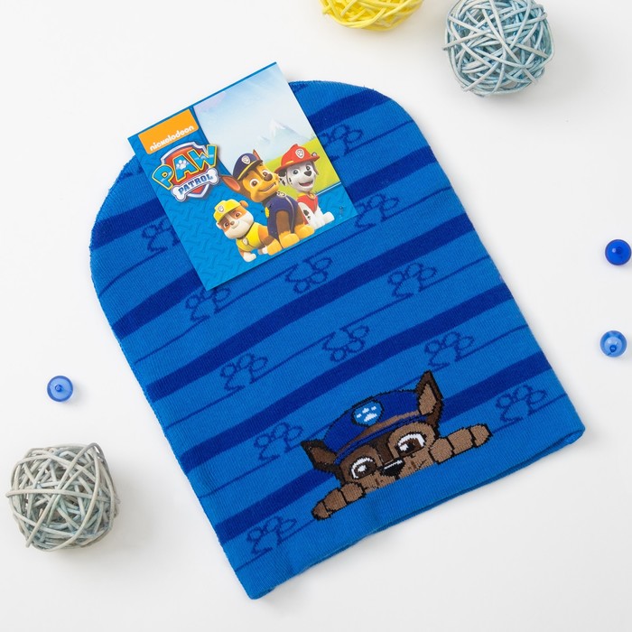 Шапка детская Paw Patrol "Гончик" размер 54, хл 65%, пэ 28%, эл 2%