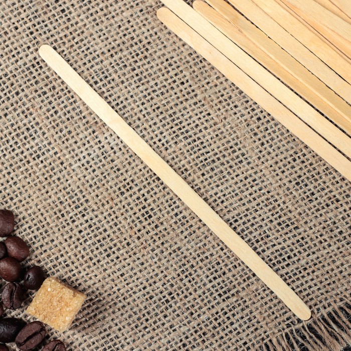 Палочка размешиватель деревянная, 140 х 6 х 1,3 мм