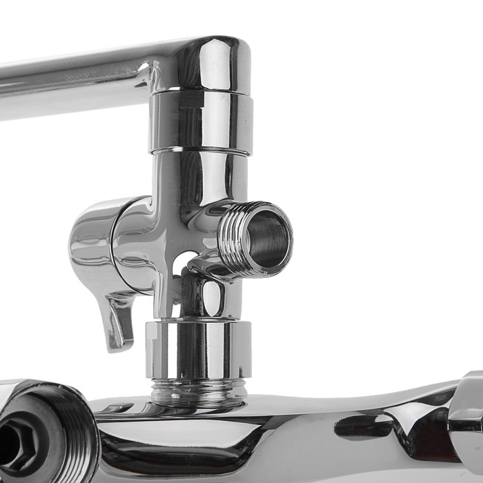 Смеситель для ванны Calorie 1033A02 40CM, однорычажный, с душевым набором, латунь, хром