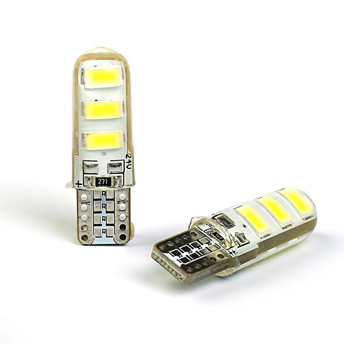 Лампа светодиодная STARLIGHT, Т10, 24 В, 5 Вт, 5730-6SMD, БЕЛЫЙ